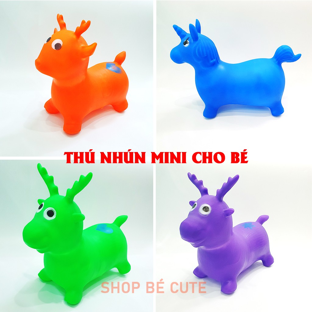 Thú Nhún Bơm Hơi Hình Chú Hưu Mini Cho Bé