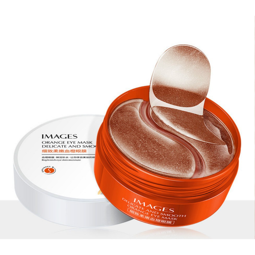 Hộp 60 miếng mặt nạ mắt dưỡng ẩm giảm thâm, chống lão hóa IMAGES Blood Orange Eyes Mask - Hàng nội địa Trung