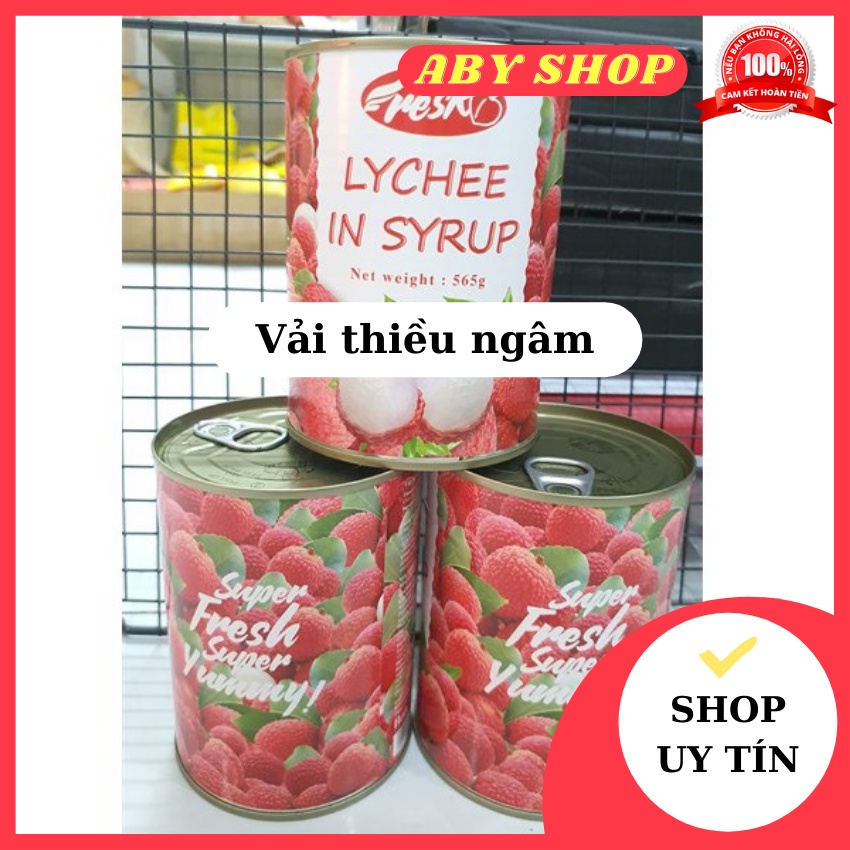 Vải thiều ngâm Resk 565gr ⚡ CHẤT LƯỢNG CAO ⚡1 vải thiều đóng hộp với hương vị ngọt ngào siêu ngon