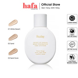 [XẢ HÀNG] Kem Nền Trang Điểm Mỏng Mịn, Che Phủ Tốt Huxley Moist Foundation Own Attitude 30ml