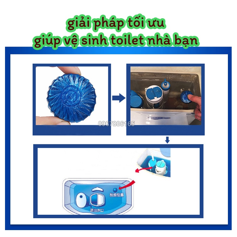 Viên Tẩy Rửa Thả Bồn Cầu Khử Mùi Nhà Vệ Sinh (Gói 10v)