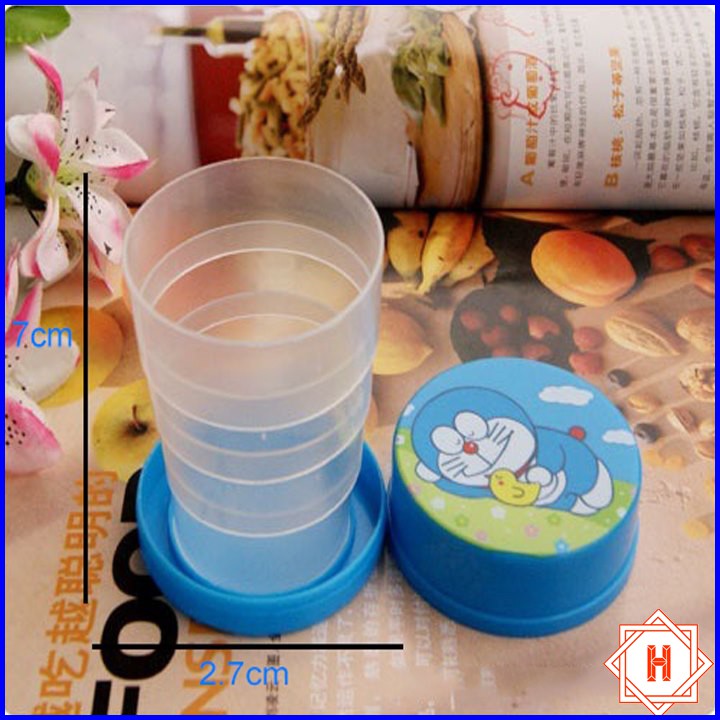 Cốc gấp gọn họa tiết hoạt hình dễ thương { H }