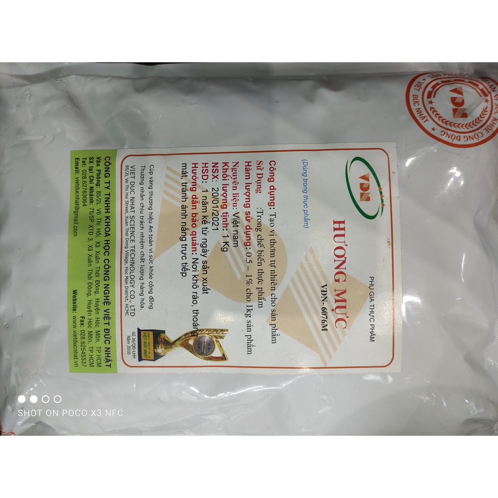 HƯƠNG MỰC DẠNG BỘT VĐN LÀM CHẢ MỰC