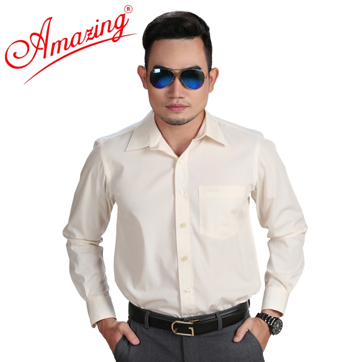 Amazing, sơ mi nam cao cấp, nhiều màu, nhiều size, dáng rộng Regular, chuẩn size công sở, chất vải trơn láng, mịn, mướt