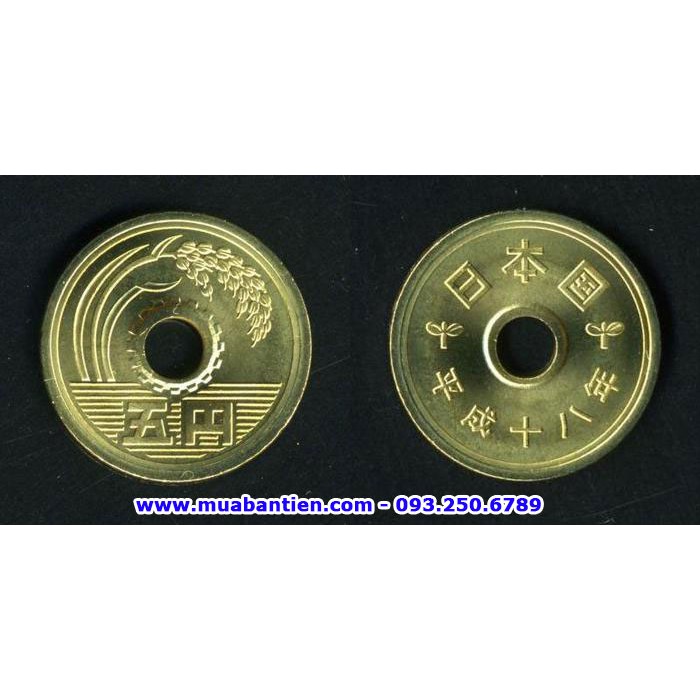 Xu 5 Yên Nhật - Đồng Xu Phong Thủy may mắn nổi tiếng thế giới săn lùng, tặng kèm túi gấm đỏ