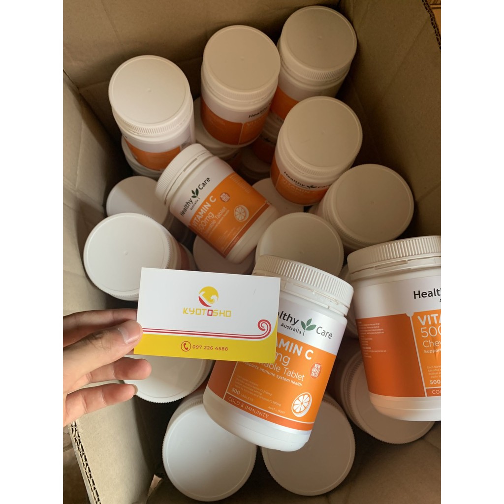 HeathyCare Vitamin C 500mg - Siêu to 500 viên - tăng cường sức đề kháng