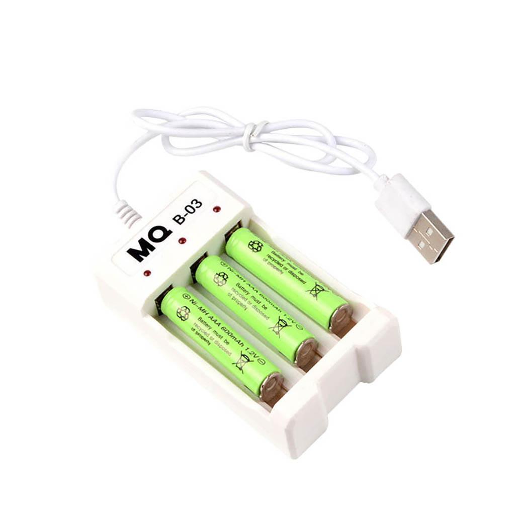 Giá Đỡ Sạc Pin 3 Ngăn AA AAA Thông Dụng