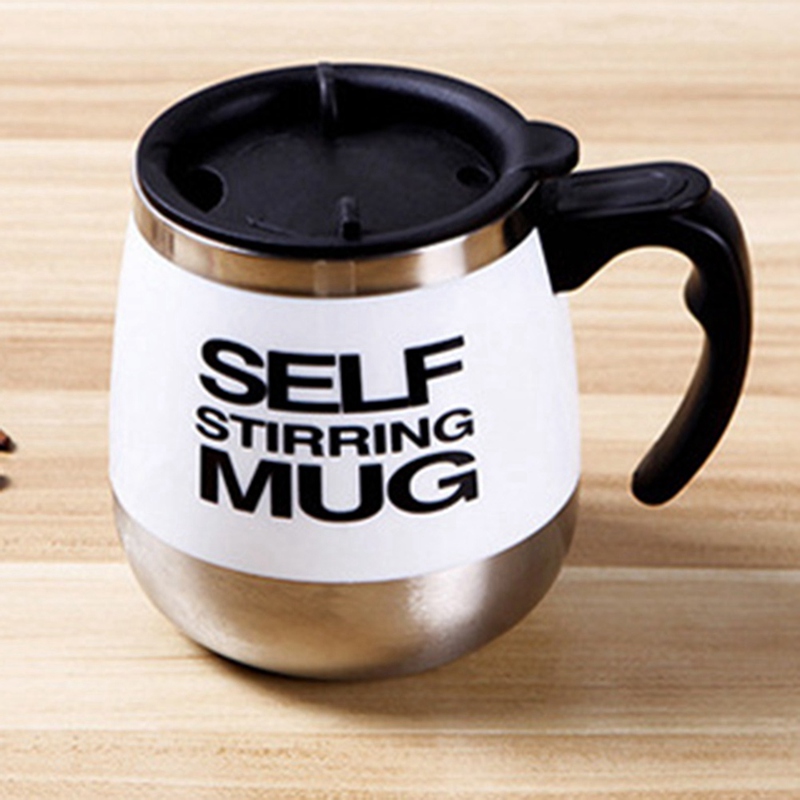 Pjquanyong Cốc Khuấy Tự Động Bằng Thép Không Gỉ Màu Đen Dung Tích 15.2 ml Tiện Dụng Cho Nhà Bếp / Văn Phòng