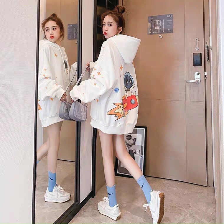 Áo khoác, áo hoodie unisex nam nữ nỉ ngoại phi hành gia cute năng động thời trang học đường | BigBuy360 - bigbuy360.vn