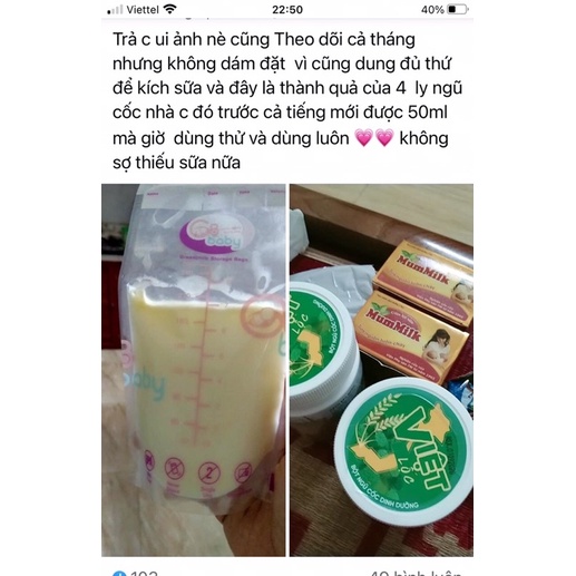 Ngũ Cốc Việt Lộc Kèm Cốm Lợi Sữa Mummilk  sẵn hàng date 2022