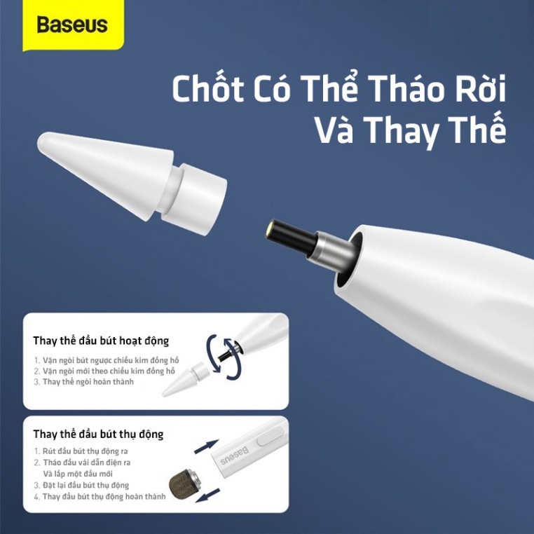 Bút Cảm Ứng Baseus Smooth Điện Dung Cảm Ứng Màn Hình Cho Ipad Pro Air Cho Apple iPad Pencil 2 - TopLink