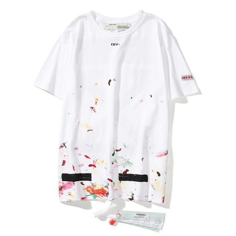 Áo Thun Off-White Tay Ngắn Chất Cotton In Chữ Thời Trang