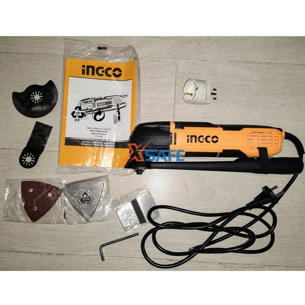 Máy cắt rung đa năng 300W INGCO MF3008 6 cấp độ điều tốc, tốc độ không tải 10000-20000rpm, kèm nhiều phụ kiện tiện ích