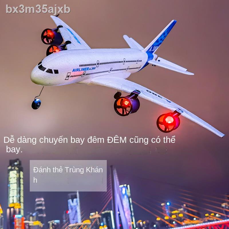 ☑ □ Mô hình máy bay điều khiển từ xa ba kênh cánh cố định Máy bay chở khách máy bay lượn Airbus A380