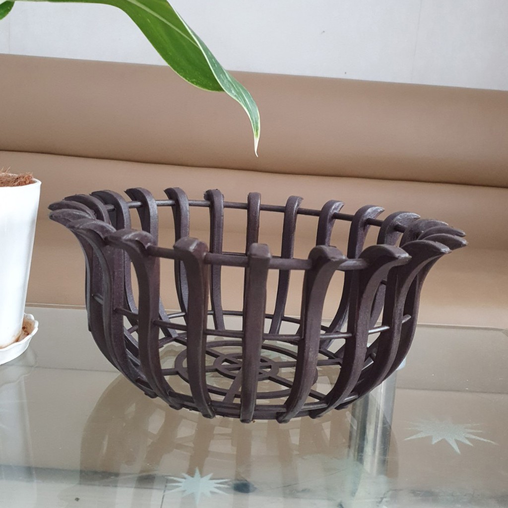 Bộ 2 chậu trồng lan bí ngô giả gỗ 30x13cm