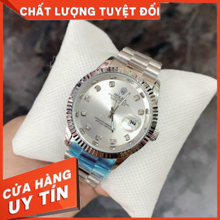 (Rolex.viền trơn) Đồng Nam Rolex156 dây đặc nguyên khối, mạ không rỉ, dây full vàng - Donho.rolex