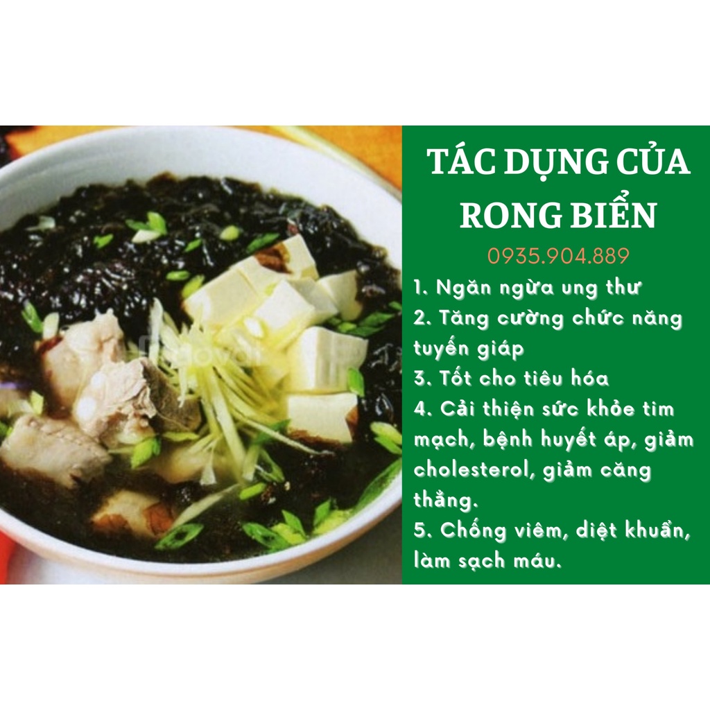 {5 gói x 100g} Rong Mứt Nấu Canh (500g) - Rong biển Nấu Canh hoặc làm cháy tỏi/rong biển sấy giòn