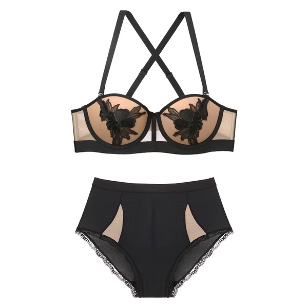 T611079 Set Áo Có Gọng Mút Đẩy Ngự.c + Quần Lót Cạp Cao Tôn Eo Quyến Rũ - Đồ Lót Gợi Cảm - Sexy Lingerie | BigBuy360 - bigbuy360.vn