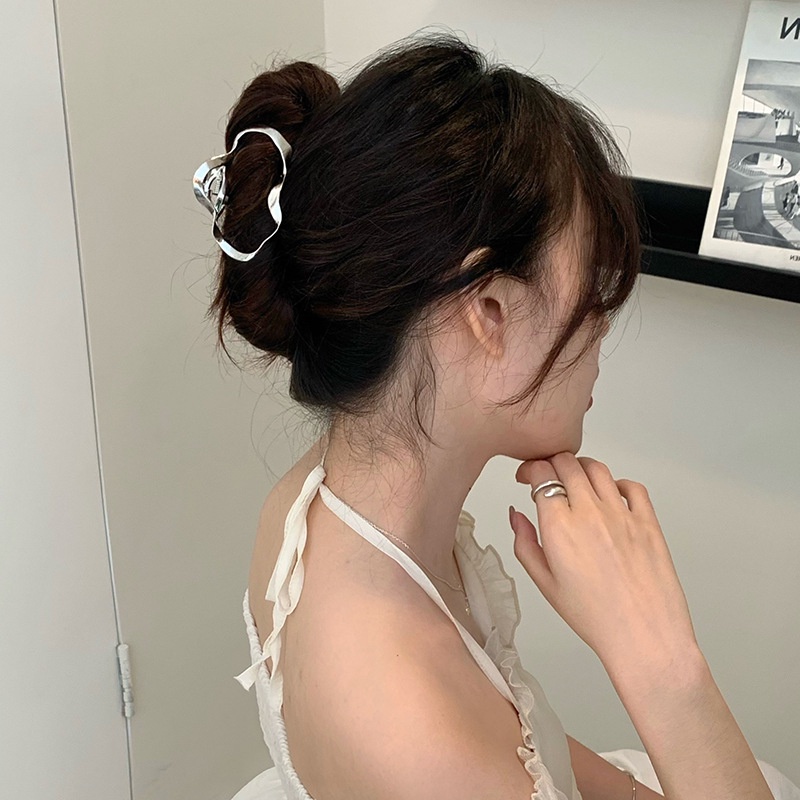 Kẹp Tóc Kim Loại Thiết Kế Đơn Giản Thời Trang Cho Nữ