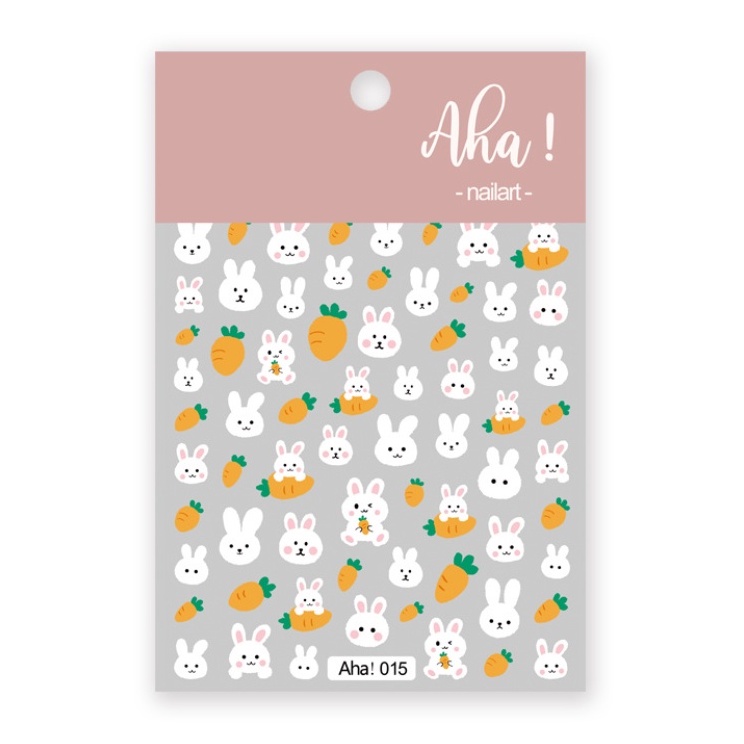 Sticker 3D Bé Thỏ Cà Rốt - Hình Dán Móng Aha! 015