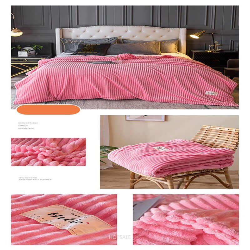 Chăn cotton phối lông cừu san hô mềm mại giữ ấm mùa đông