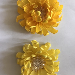 Hoa Cúc Vàng Handmade ruy băng