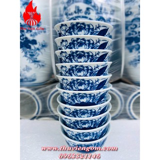 Bát thờ sen chuẩn Gốm sứ Bát Tràng (10 chiếc )