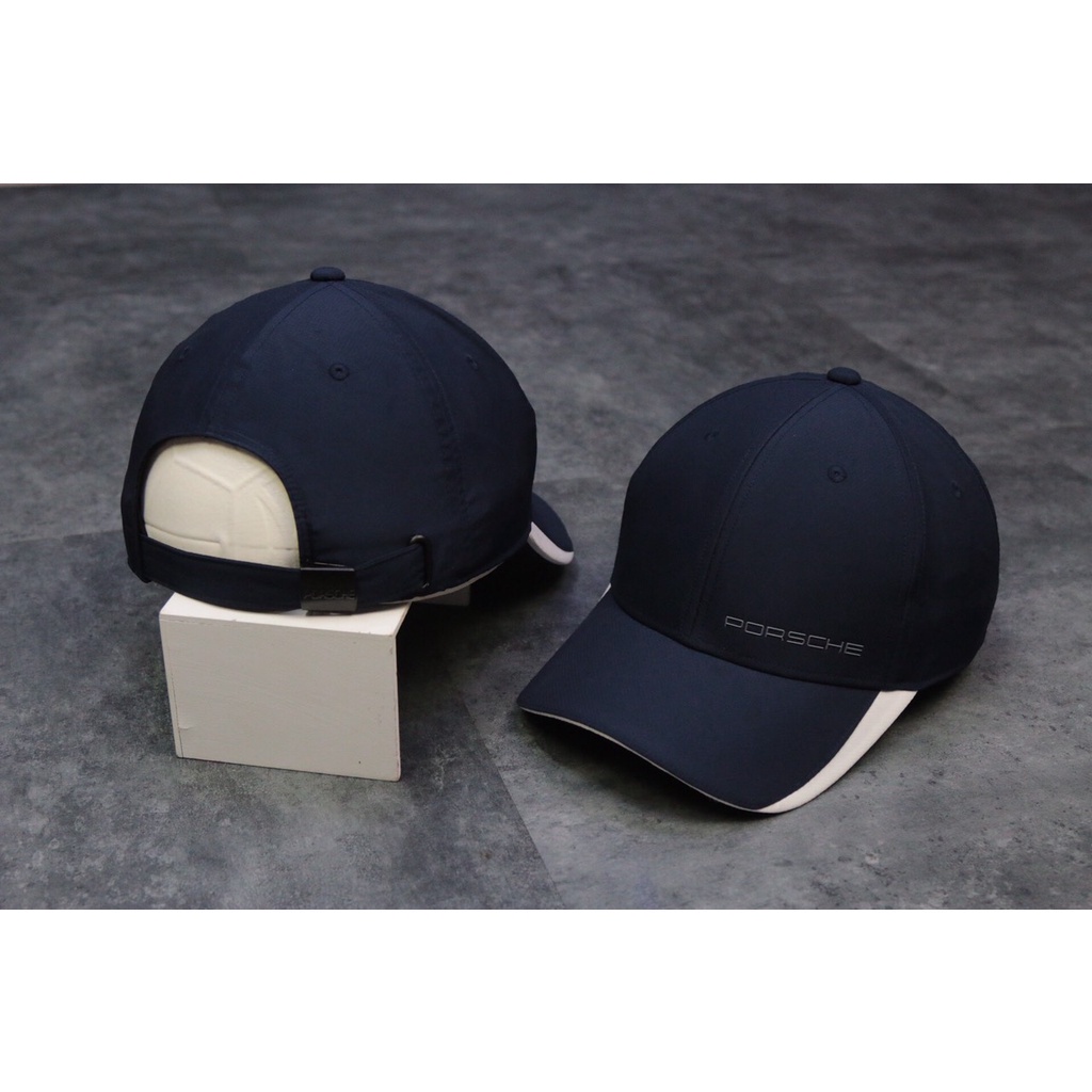 Nón kết Porsche chất dù cao cấp, logo in nổi, khoá cài kim loại. Nón free size