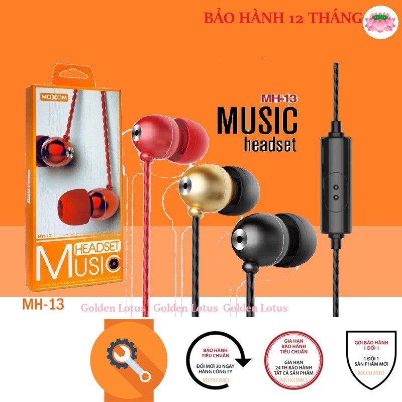 Tai nghe Super Base Chính Hãng MOXOM dòng MH-13 - hàng chuẩn châu âu