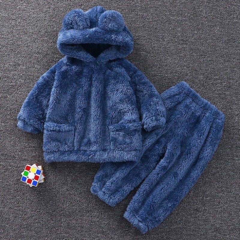 Bộ ngủ lông tai Gấu cho béFREESHIPBộ Đồ Ngủ Bằng Vải Nhung cho bé trai, bé gái hàng quảng châu