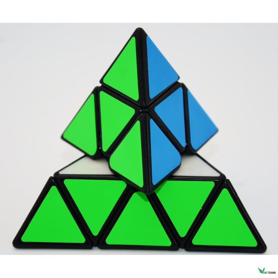 Đồ Chơi Rubik tam giác Qiyi Pyraminx Sticker - Rubik Giúp Phát Triển Trí Não Hộp Vàng  -dc4516