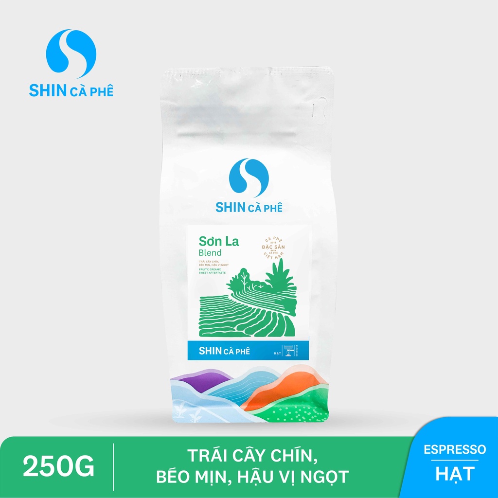 SHIN Cà Phê - Espresso Sơn La Blend - Cà Phê Đặc Sản Pha Máy 250 gram