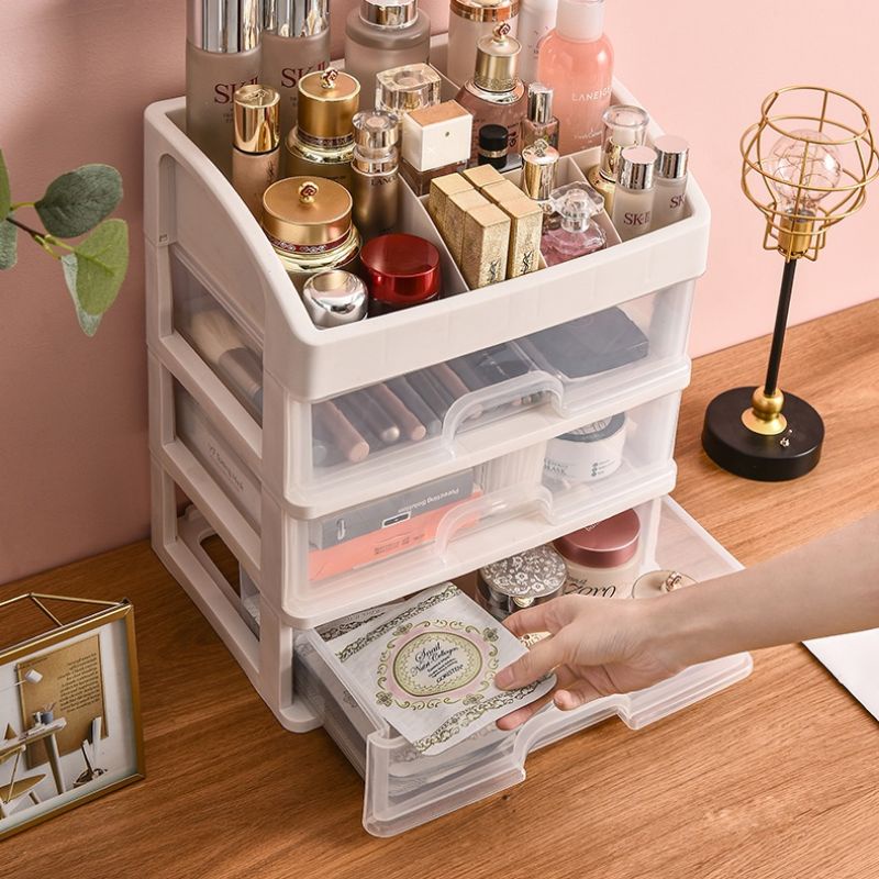 Kệ mỹ phẩm 4 tầng Tashuan - Tủ nhựa mini chia ngăn tiện dụng