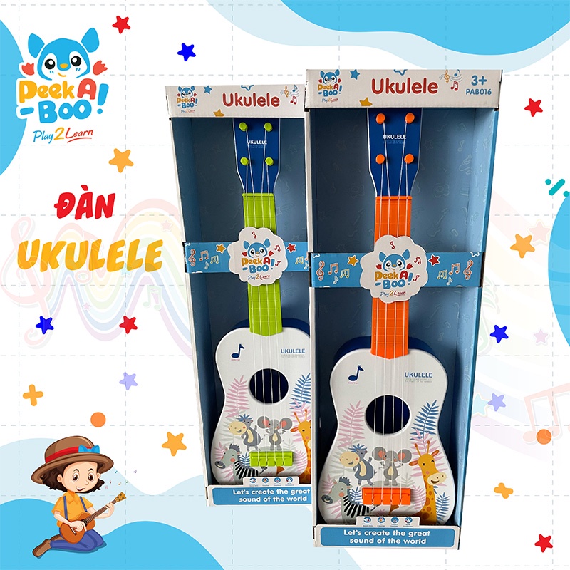 Đồ Chơi Nhạc Cụ Đàn Ukulele Peek A Boo PAB016