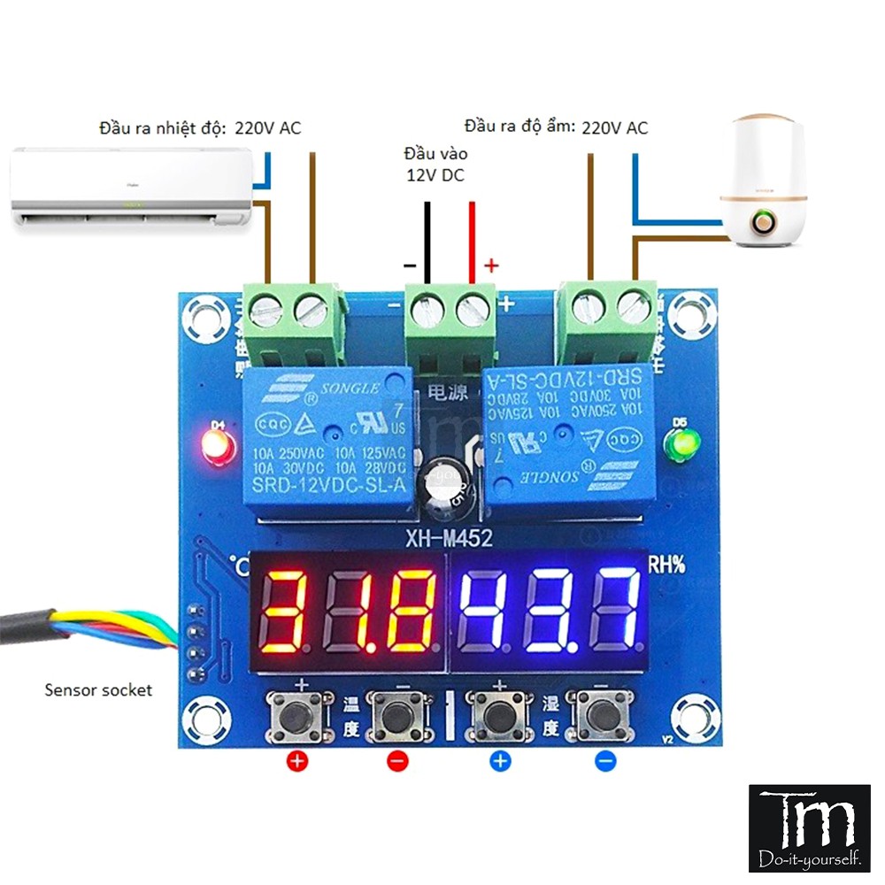 Mạch Điều Khiển Nhiệt Độ - Độ Ẩm XH-M452