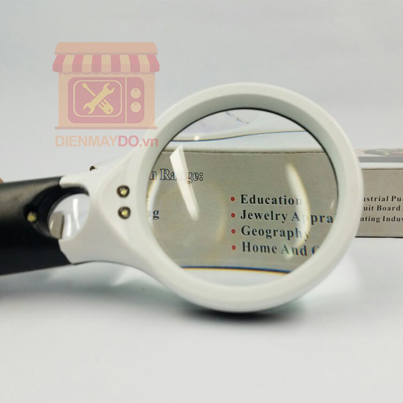 Kính lúp cầm tay có Led Magnifier siêu sáng size to, Zoom loại tốt nhất x10lần.