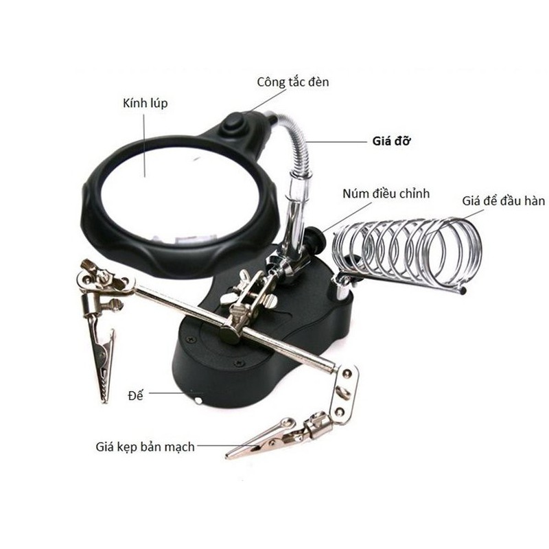 Kính lúp sửa chữa có đèn led