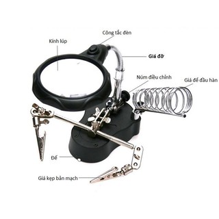 Kính lúp sửa chữa có đèn led
