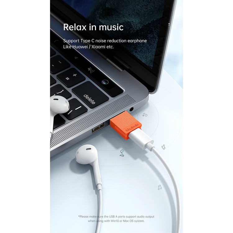 Đầu chuyển đổi MCDODO OT-697 OTG từ cổng type-C sang cổng USB-A 2.0 hỗ trợ sạc và truyền dữ liệu tiện lợi