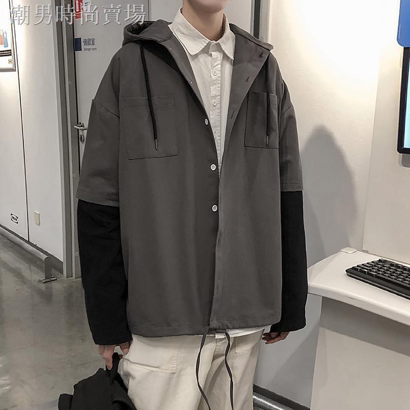 Áo Hoodie Phối Lớp Cá Tính Theo Phong Cách Xuân Thu Hàn Quốc