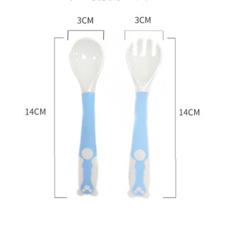 Bộ thìa dĩa ăn dặm bẻ cong,tập xúc cho bé goodbabyvn