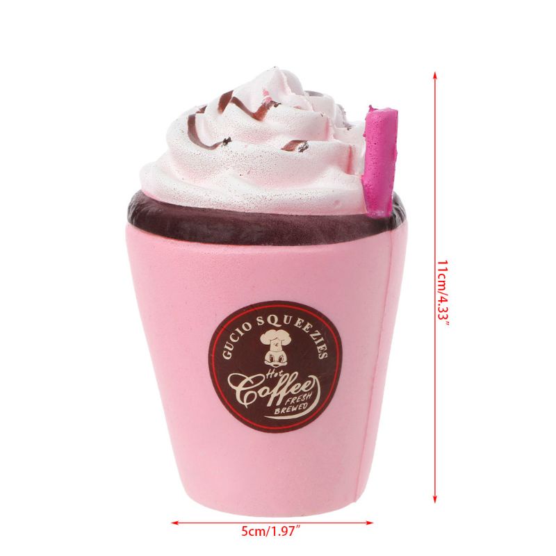 Đồ Chơi Bóp Hình Ly Cà Phê 11CM Có Ống Hút Giúp Giải Tỏa Căng Thẳng