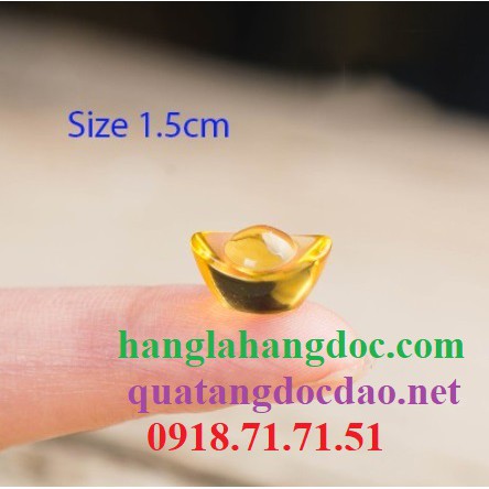 Thỏi vàng thần tài pha lê  thờ cúng, phong thủy chiêu tài lộc & may mắn cho gia chủ