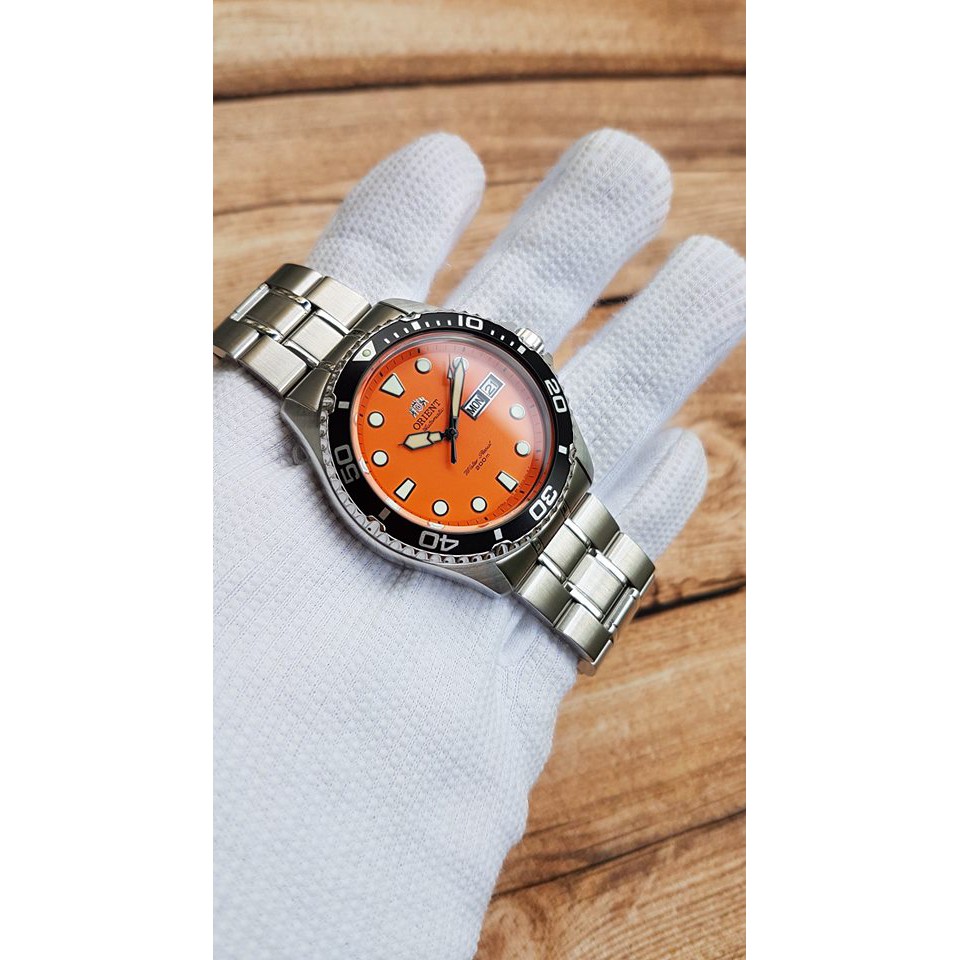 Đồng hồ nam Orient RAY II Orange FAA02006M9 - Máy Automatic - Kính khoáng cường lực - Dây thép không gỉ