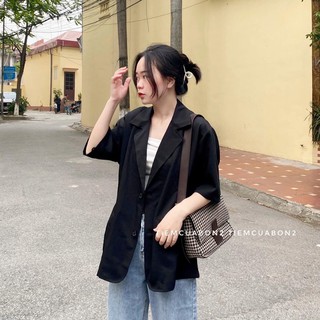 áo Blazer cộc tay trắng, be, đen