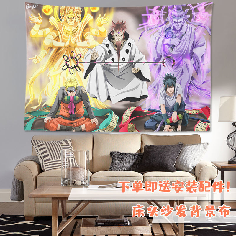 Tranh Vải Cuốn Treo Tường Họa Tiết Hoạt Hình Naruto