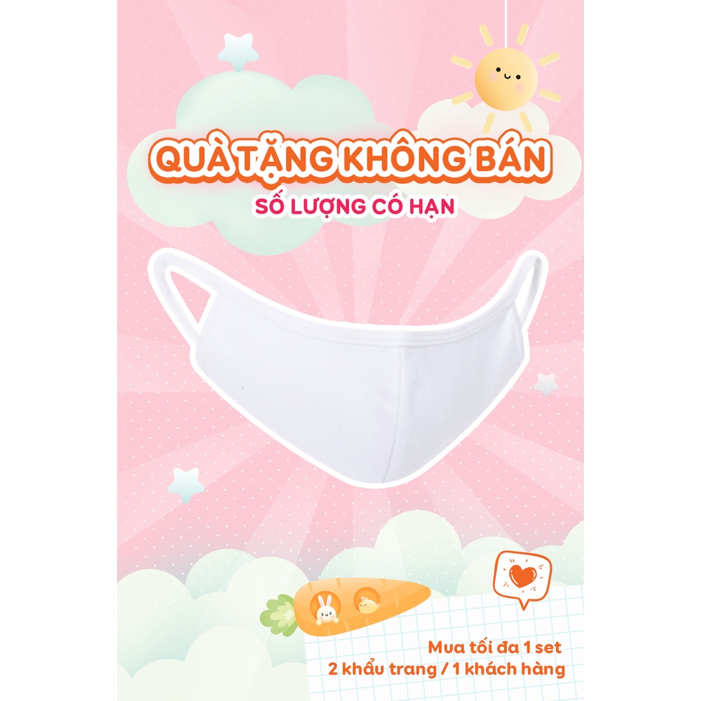 Set 2 chiếc Khẩu trang màu sắc ngẫu nhiên Rabity 2100 (quà tặng không bán)