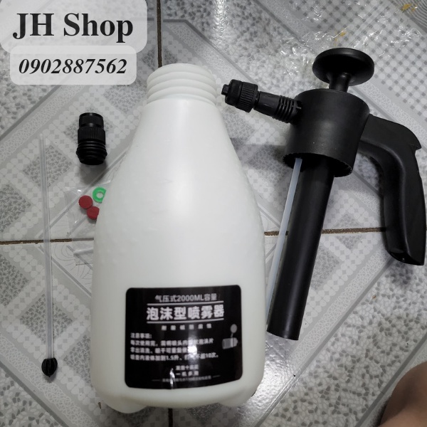 bình xịt bọt tuyết rửa xe chuyên nghiệp dung tích 2000ml (nhiều vòi phun)