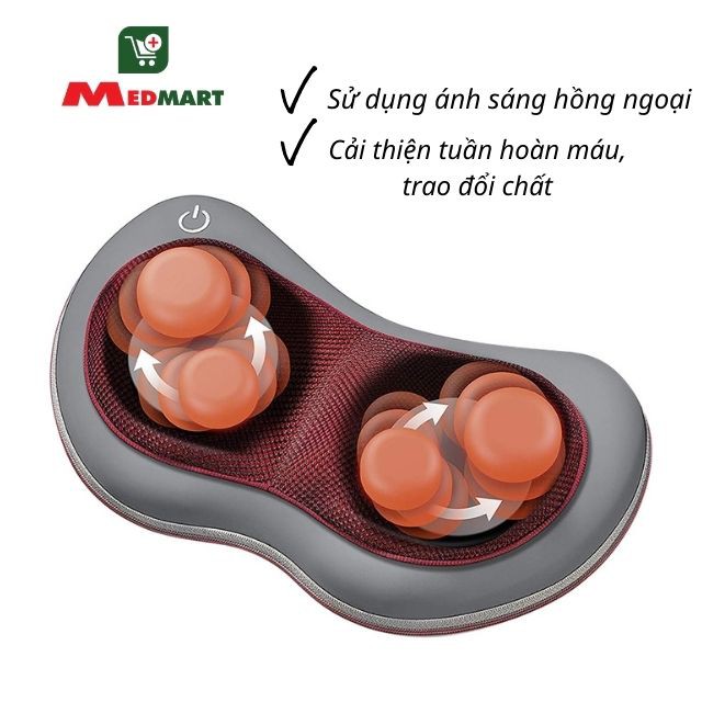 [Chính Hãng] Gối Massage Hồng Ngoại Shiatsu Beurer MG149 - Đức, Mát Xa Cổ, Vai Gáy, Lưng, Toàn Thân - Medmart