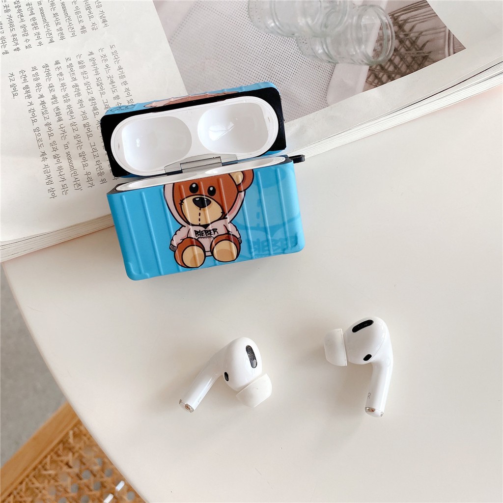 Vỏ Đựng Bảo Vệ Hộp Sạc Tai Nghe DREW Airpods 1 / 2 / Pro # Hg471 Hình Con Gấu